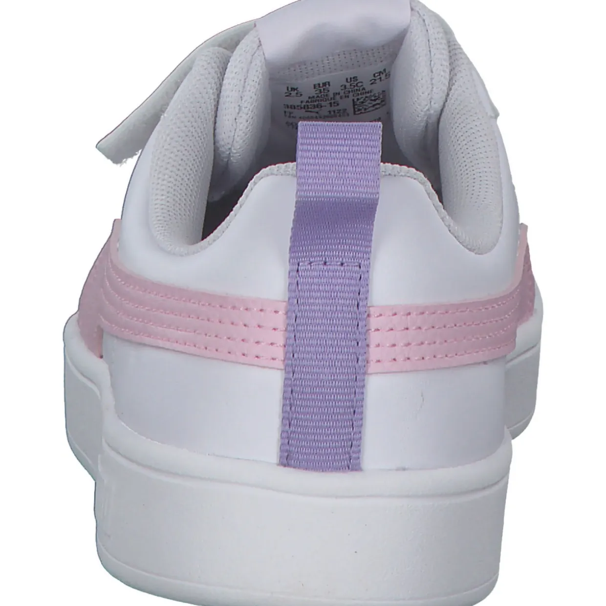 Puma Rickie AC PS 385836 W, Sneakers Low, Kinder, puma white-pearl pink-vivid vi
