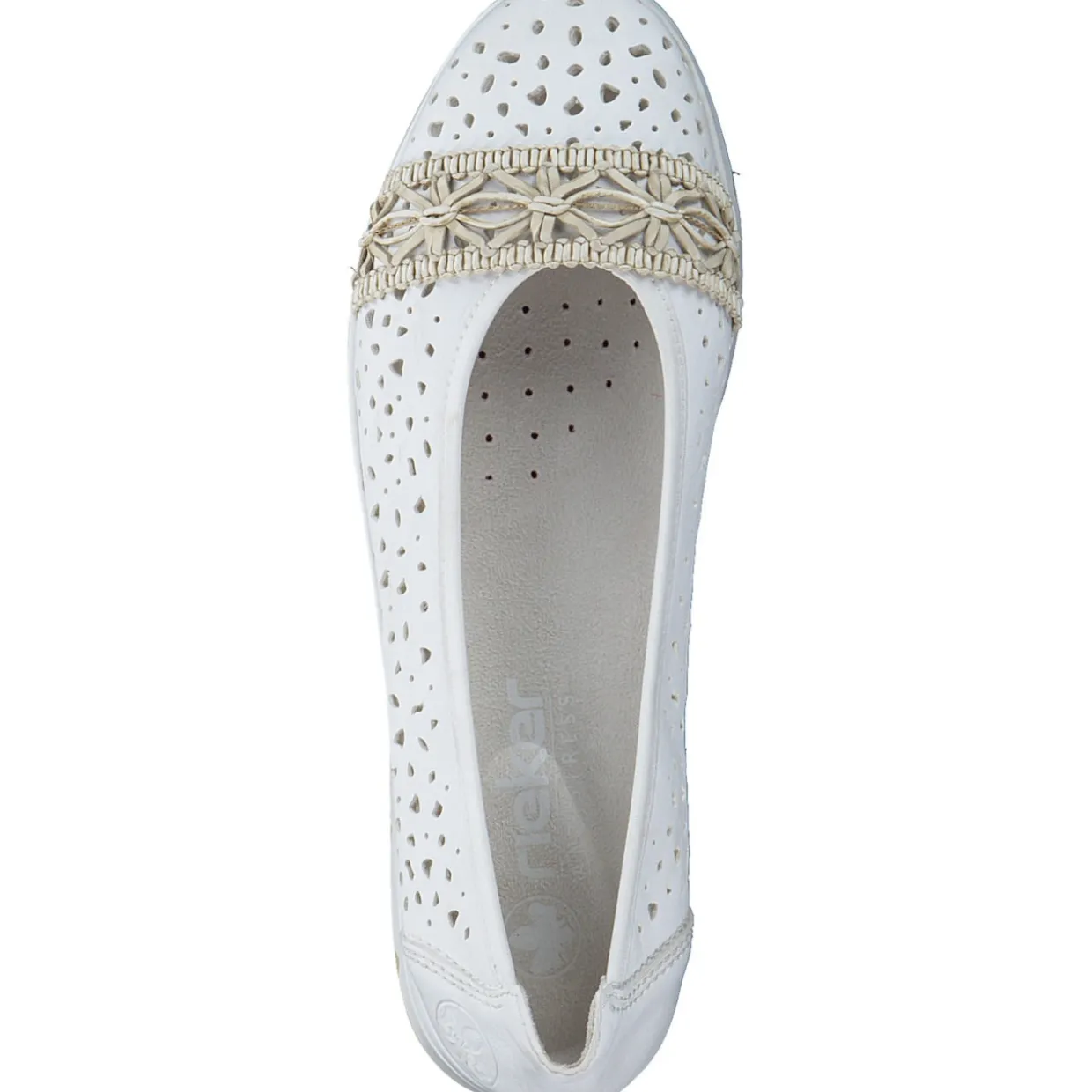 Rieker L3062, Slipper, Damen, weiss/offwhite