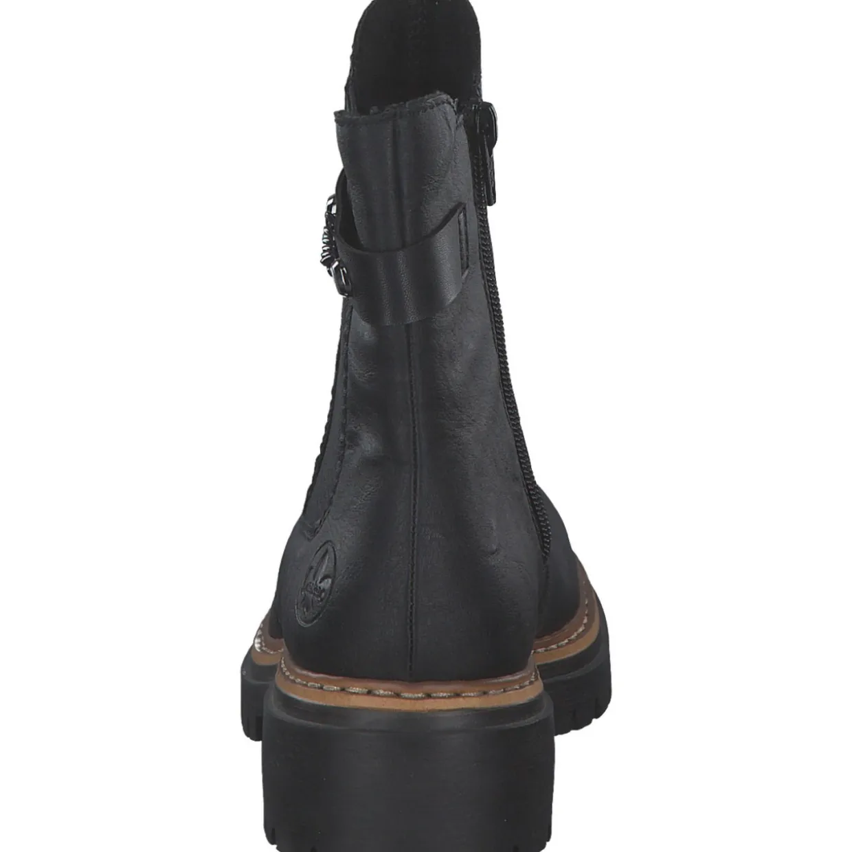 Rieker 72690, Stiefeletten, Damen, schwarz/schwarz/schwarz