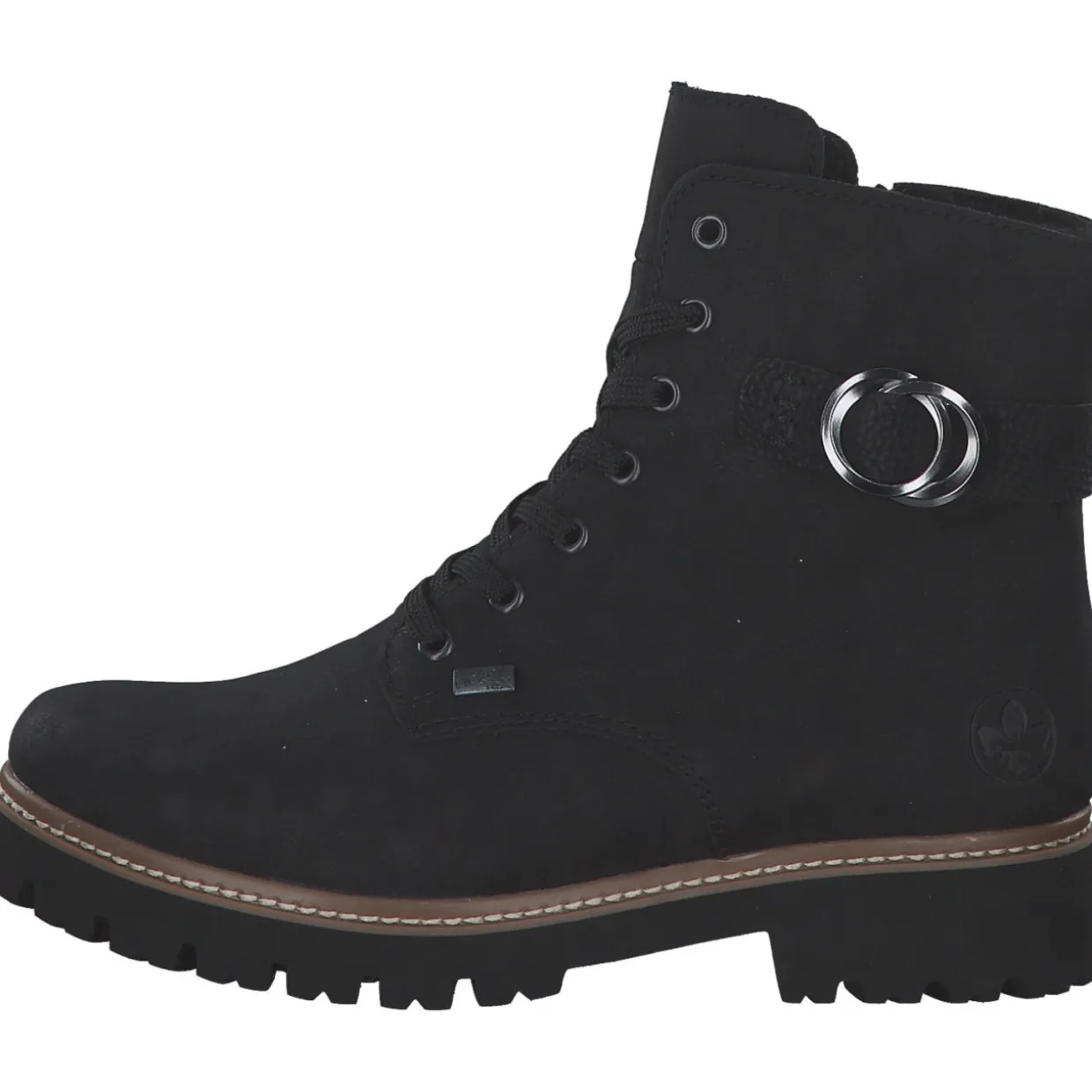 Rieker Z5723-00, Schnürstiefel, Damen, schwarz/schwarz