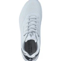 Skechers 155196, Schnürschuhe, Damen, WHITE/SILVER