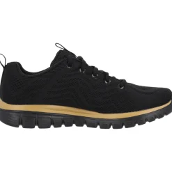 Skechers 12615, Sneakers Low, Damen, Schwarz (Black Rose Gold)