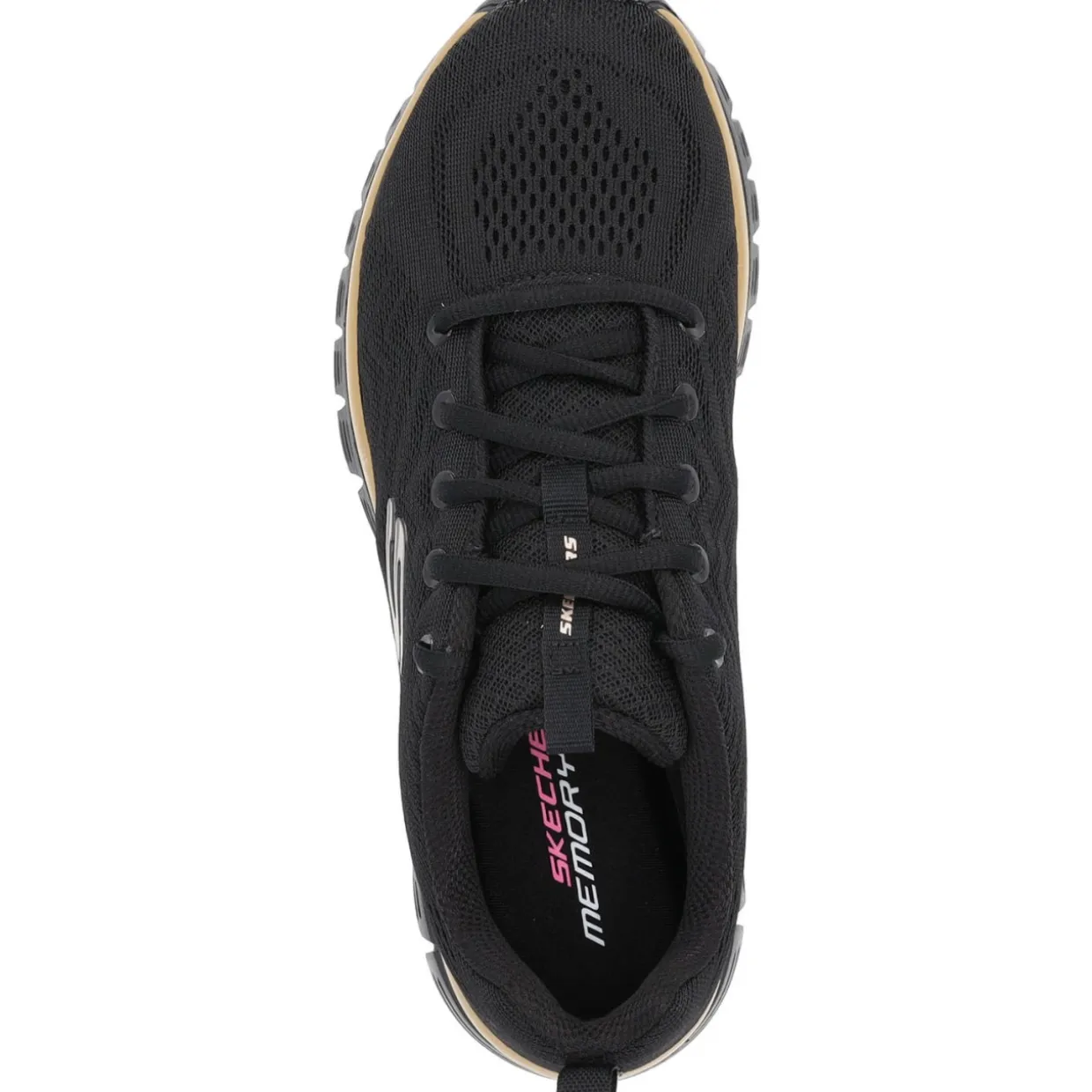 Skechers 12615, Sneakers Low, Damen, Schwarz (Black Rose Gold)