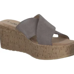 s. Oliver 27212, Plateau-Pantoletten, Damen, taupe