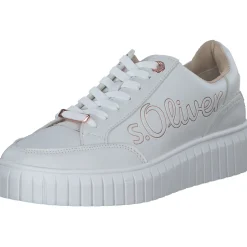 s. Oliver 23665, Schnürschuhe, Damen, WHITE/ROSEGOLD