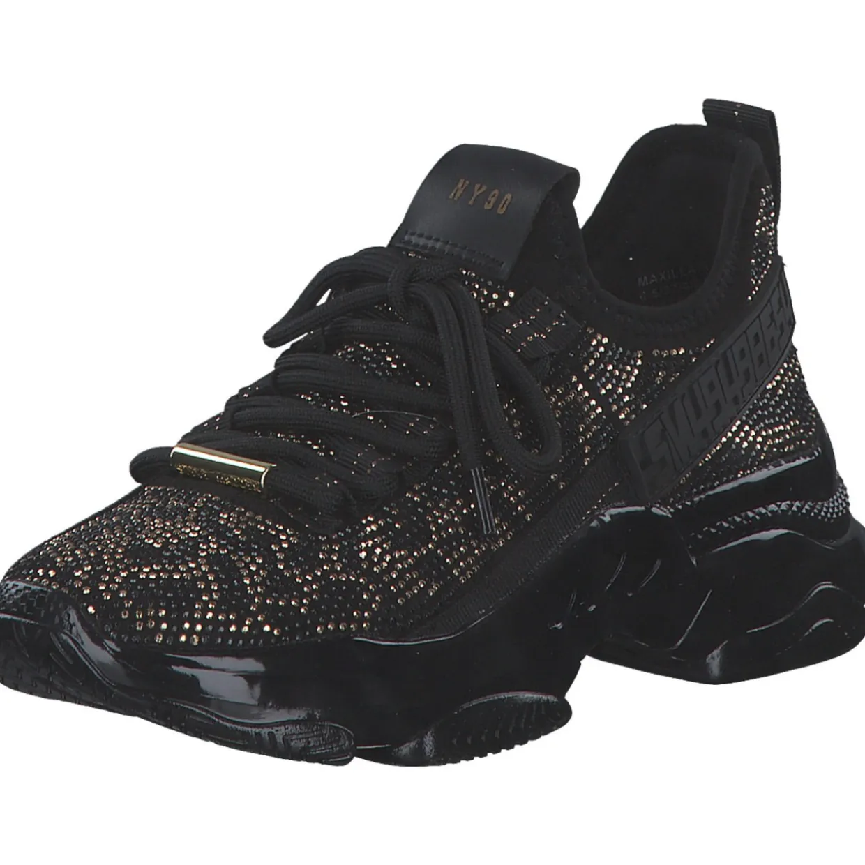 Steve Madden SM11003512-363 Maxilla-S, Schnürschuhe, Damen, black gold