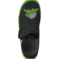 Superfit BILL 00278, Hausschuhe, Kinder, Schwarz/Grün (Dino)