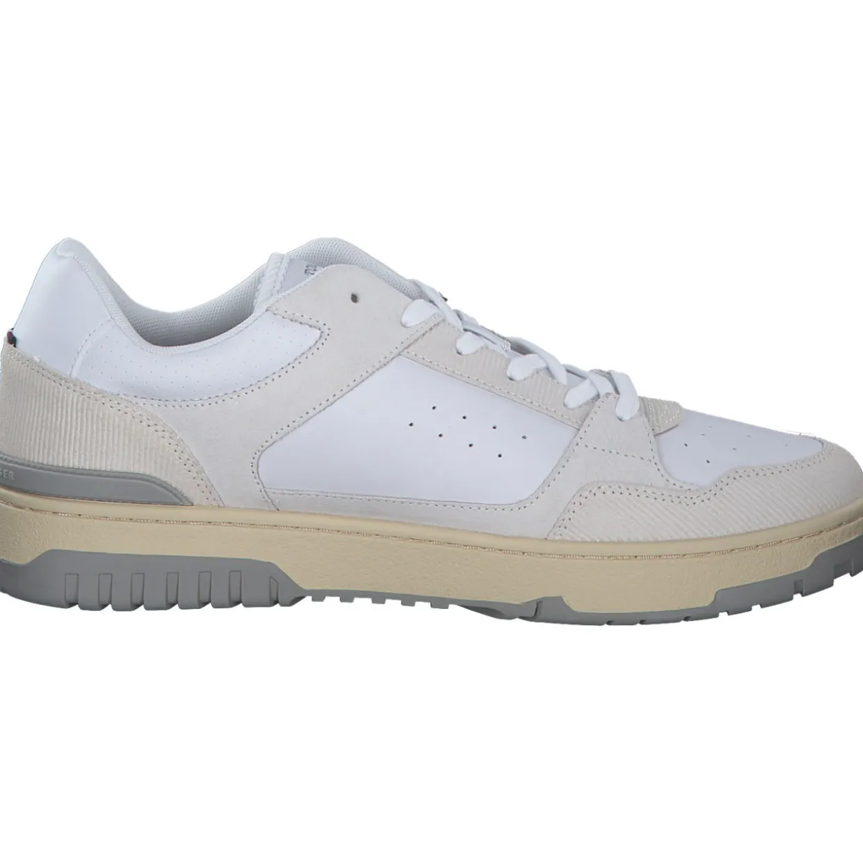Tommy Hilfiger FM0FM05215YBS TH BASKET STREET LTH, Klassische- & Business Schuhe, Herren, Weiß (Whit