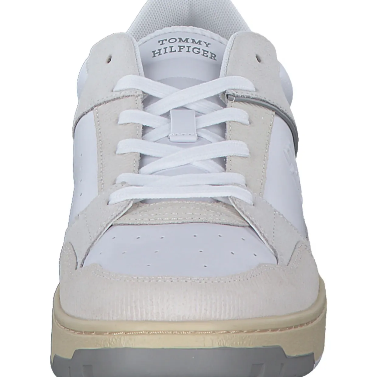 Tommy Hilfiger FM0FM05215YBS TH BASKET STREET LTH, Klassische- & Business Schuhe, Herren, Weiß (Whit