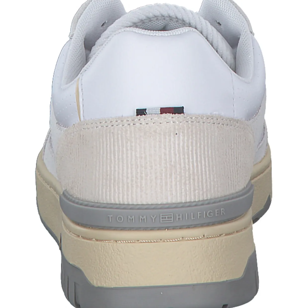Tommy Hilfiger FM0FM05215YBS TH BASKET STREET LTH, Klassische- & Business Schuhe, Herren, Weiß (Whit