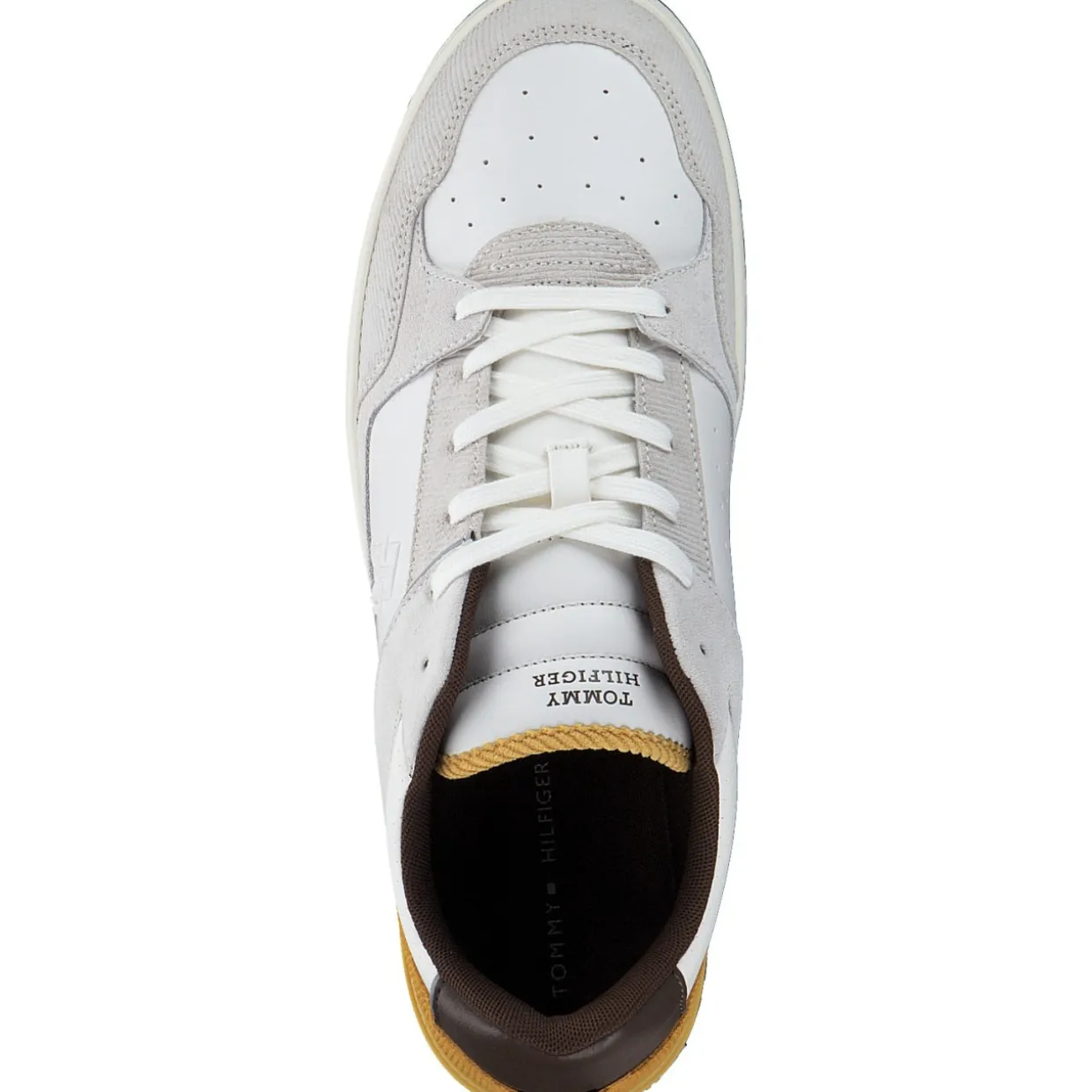 Tommy Hilfiger FM0FM05215ZE1 TH BASKET STREET LTH, Klassische- & Business Schuhe, Herren, City Yello