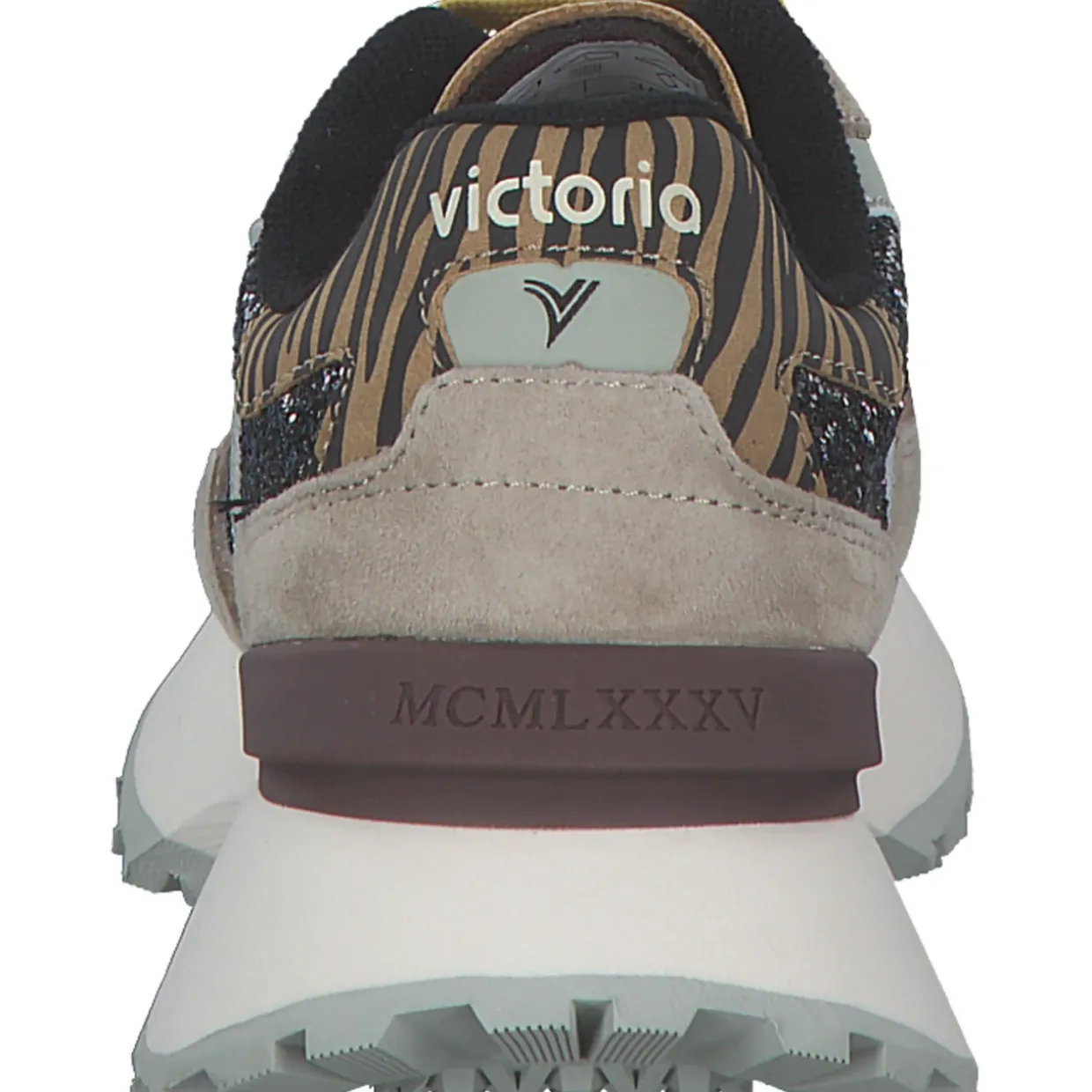 Victoria 8807103-10 RUSH-METAL GLITTER, Schnürschuhe, Damen, Negro/Black